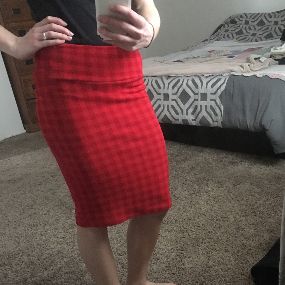 Red Pencil Skirt
